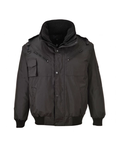 Blouson Bomber 4 en 1 couleur : Noir taille XL - PORTWEST