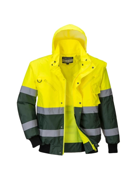 Blouson Bomber Hi-Vis X couleur : Jaune/Vert taille L - PORTWEST