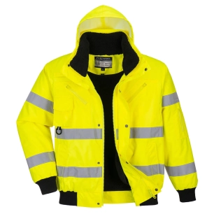 Blouson Bomber HiVis 3 en 1 couleur : Jaune taille XXL - PORTWEST