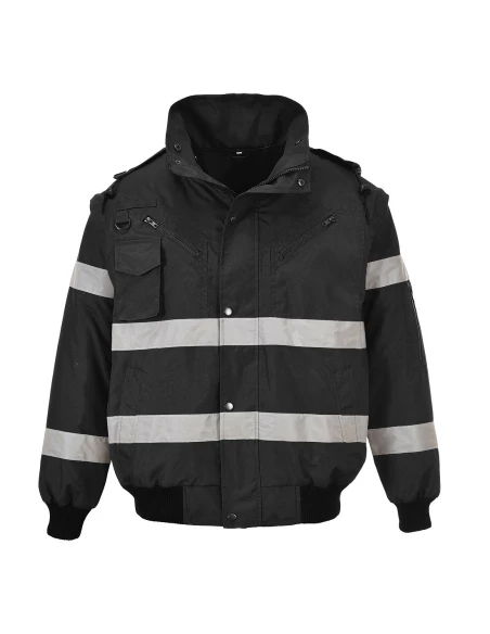 Blouson Bomber Iona 4 en 1 couleur : Noir taille 4XL - PORTWEST