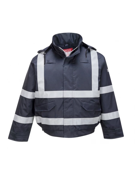 Blouson chaud Bizflame Pluie FR Multi Protection couleur : Marine taille 5XL - PORTWEST