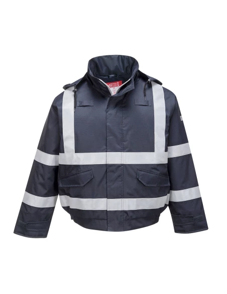 Blouson chaud Bizflame Pluie FR Multi Protection couleur : Marine taille M - PORTWEST