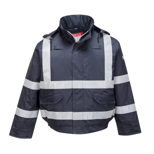 Blouson chaud Bizflame Pluie FR Multi Protection couleur : Marine taille S - PORTWEST