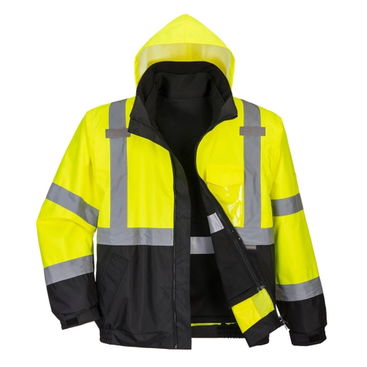 Blouson Haute Visibilité Premium 3 en 1 couleur : Jaune/Noir taille 5XL - PORTWEST