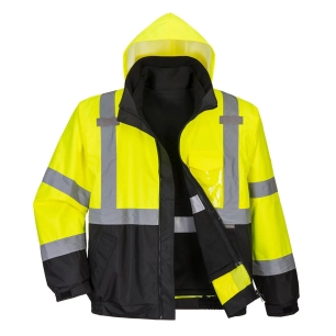 Blouson Haute Visibilité Premium 3 en 1 couleur : Jaune/Noir taille L - PORTWEST