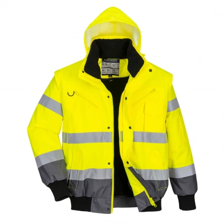 Blouson Haute-Visibilité bicolore couleur : Jaune/Gris taille XL - PORTWEST