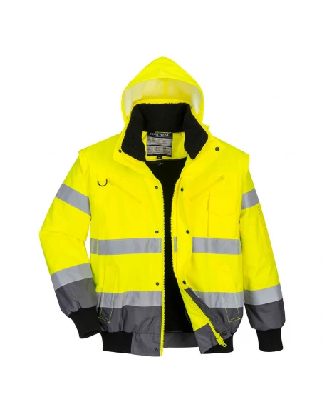 Blouson Haute-Visibilité bicolore couleur : Jaune/Gris taille XXXL - PORTWEST