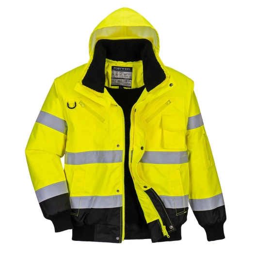 Blouson Haute-Visibilité bicolore couleur : Jaune/Noir taille XL - PORTWEST