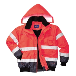 Blouson Haute-Visibilité bicolore couleur : Rouge/Marine taille S - PORTWEST
