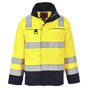 Blouson Haute-Visibilité multirisques couleur : Jaune/Marine taille L - PORTWEST