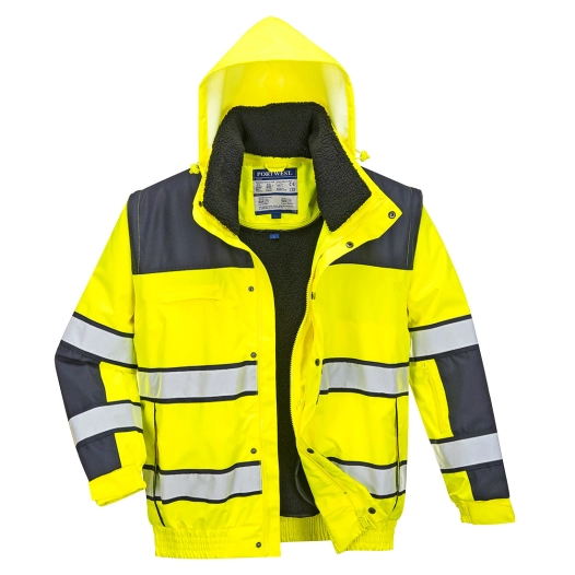 Blouson HiVis 3 en 1 couleur : Jaune/Marine taille XXL - PORTWEST