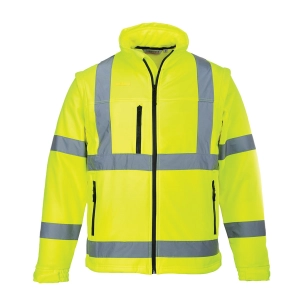 Blouson HiVis Softshell (3 couches) couleur : Jaune taille XL - PORTWEST