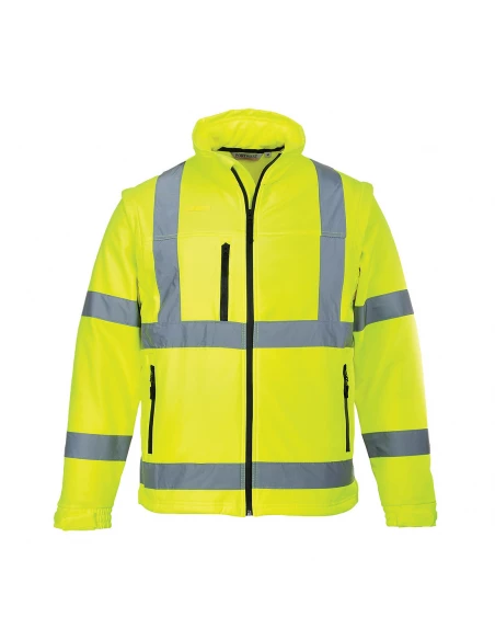 Blouson HiVis Softshell (3 couches) couleur : Jaune taille XS - PORTWEST