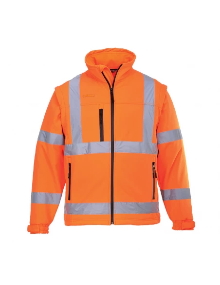 Blouson HiVis Softshell (3 couches) couleur : Orange taille XS - PORTWEST