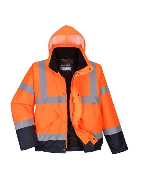 Blouson HV bicolore couleur : Orange/Marine taille L - PORTWEST