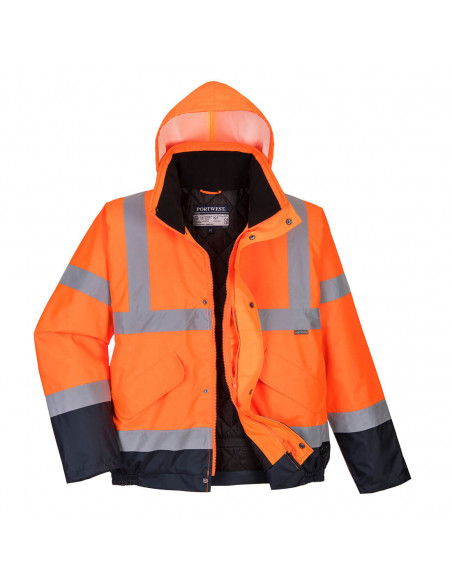 Blouson HV bicolore couleur : Orange/Marine taille S - PORTWEST