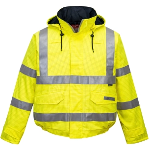 Blouson pilote HV Pluie Bizflame antistatique et flamme retardant couleur : Jaune taille 4XL - PORTWEST
