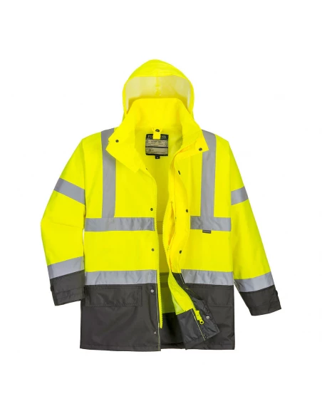 Parka Bicolore Executive 5-en-1 couleur : Jaune/Gris taille S - PORTWEST
