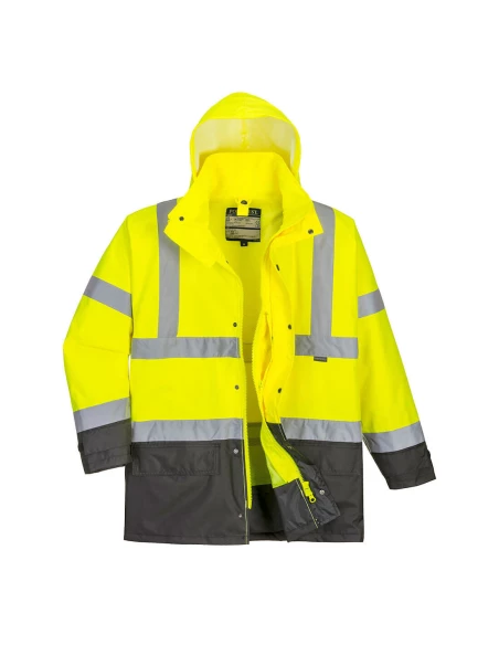 Parka Bicolore Executive 5-en-1 couleur : Jaune/Gris taille XXXL - PORTWEST