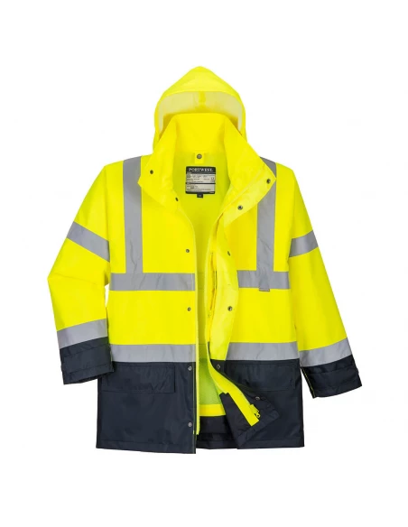 Parka Bicolore Executive 5-en-1 couleur : Jaune/Marine taille S - PORTWEST