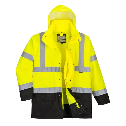Parka Bicolore Executive 5-en-1 couleur : Jaune/Noir taille M - PORTWEST