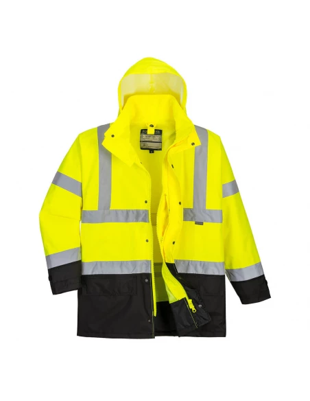 Parka Bicolore Executive 5-en-1 couleur : Jaune/Noir taille XXL - PORTWEST
