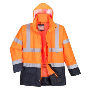 Parka Bicolore Executive 5-en-1 couleur : Orange/Marine taille 4XL - PORTWEST