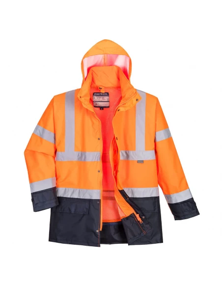 Parka Bicolore Executive 5-en-1 couleur : Orange/Marine taille S - PORTWEST