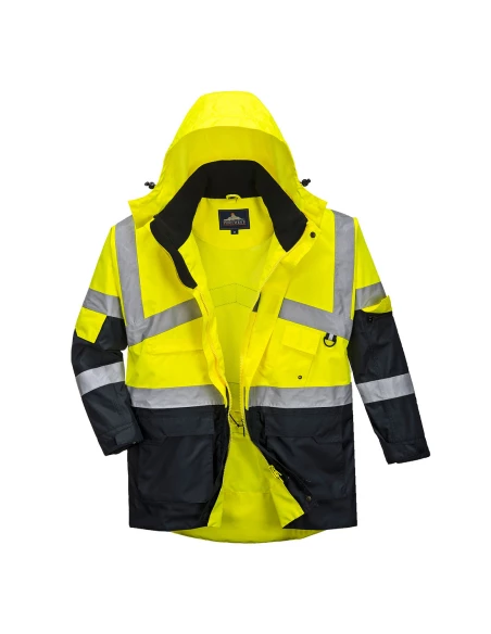 Parka Bicolore Respirant Hi-Vis couleur : Jaune/Marine taille 4XL - PORTWEST