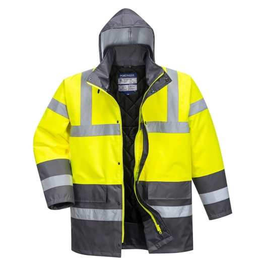 Parka Bicolore Traffic couleur : Jaune/Gris taille M - PORTWEST