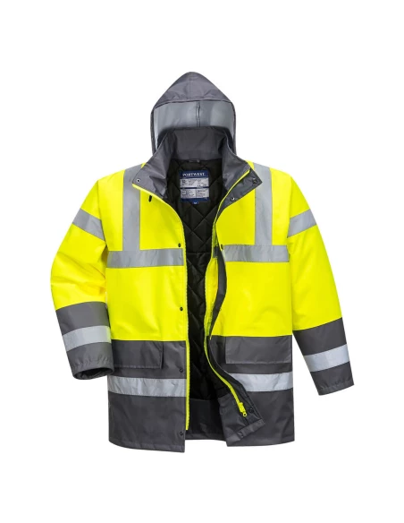 Parka Bicolore Traffic couleur : Jaune/Gris taille XL - PORTWEST