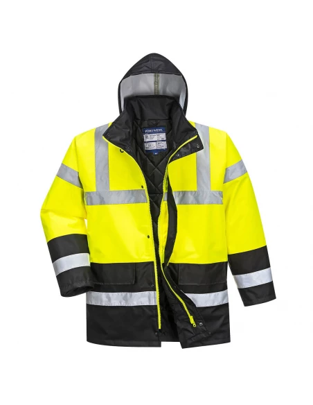 Parka Bicolore Traffic couleur : Jaune/Noir taille M - PORTWEST