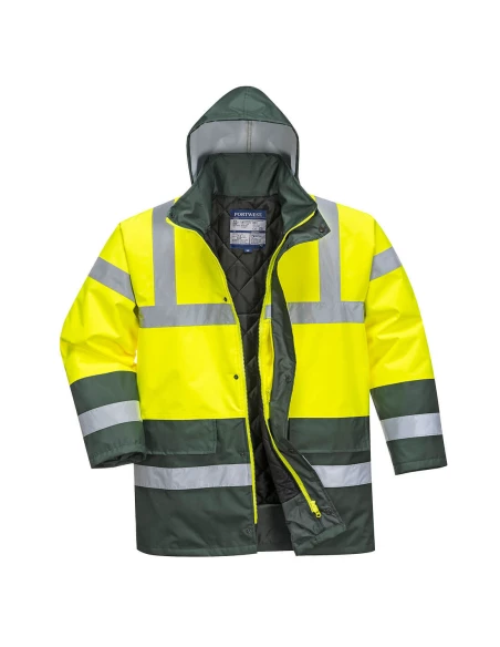 Parka Bicolore Traffic couleur : Jaune/Vert taille M - PORTWEST