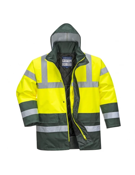 Parka Bicolore Traffic couleur : Jaune/Vert taille XXXL - PORTWEST