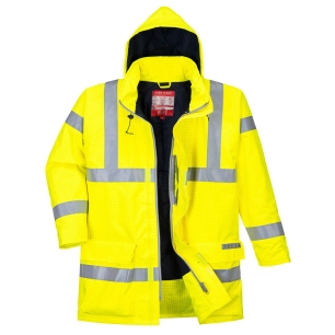 Parka Bizflame Rain Hi-Vis multirisque couleur : Jaune taille L - PORTWEST