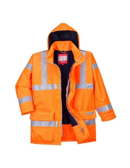 Parka Bizflame Rain Hi-Vis multirisque couleur : Orange taille M - PORTWEST