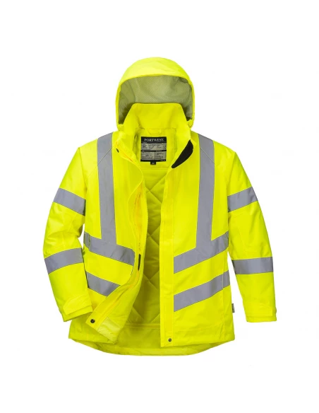 Parka d'hiver haute visibilité pour Femme couleur : Jaune taille XL - PORTWEST