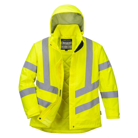 Parka d'hiver haute visibilité pour Femme couleur : Jaune taille XS - PORTWEST