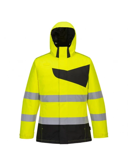 Parka d'hiver haute visibilité PW2 couleur : Jaune/Noir taille L - PORTWEST