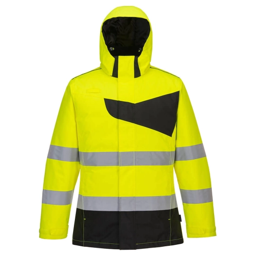 Parka d'hiver haute visibilité PW2 couleur : Jaune/Noir taille XL - PORTWEST