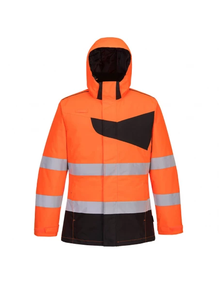 Parka d'hiver haute visibilité PW2 couleur : Orange/Noir taille XL - PORTWEST