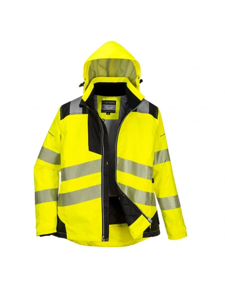 Parka d'hiver PW3 pour Femmes couleur : Jaune/Noir taille XL - PORTWEST