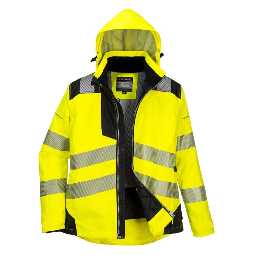 Parka d'hiver PW3 pour Femmes couleur : Jaune/Noir taille XS - PORTWEST