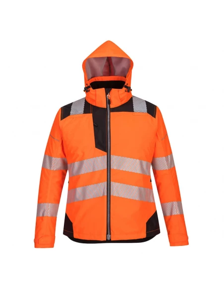 Parka d'hiver PW3 pour Femmes couleur : Orange/Noir taille XXXL - PORTWEST