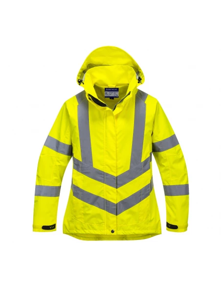 Parka femme Hi-Vis respirante couleur : Jaune taille XL - PORTWEST