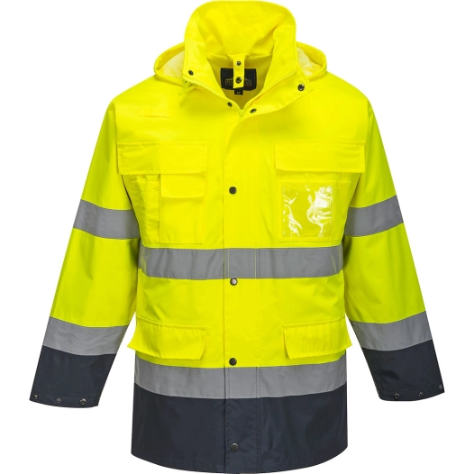 Parka haute visibilité 3 en 1 couleur : Jaune/Marine taille M - PORTWEST