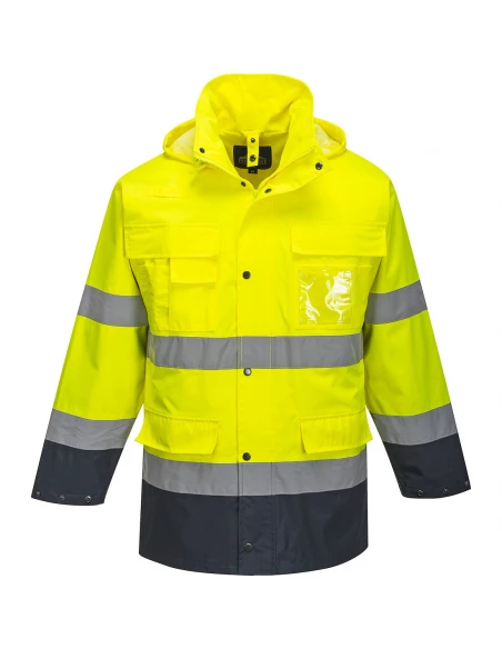 Parka haute visibilité 3 en 1 couleur : Jaune/Marine taille XXXL - PORTWEST