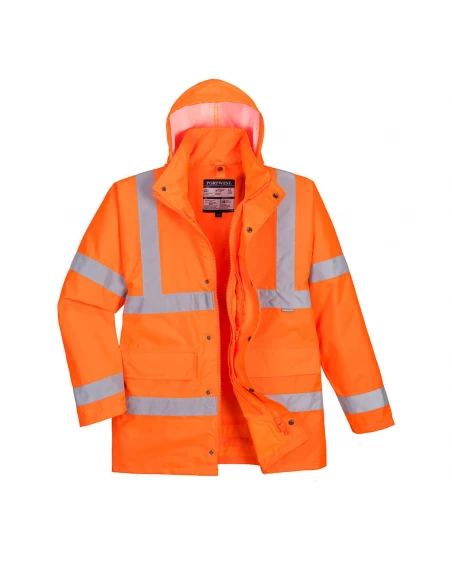 Parka Hi-Vis 4-en-1 couleur : Orange taille XL - PORTWEST
