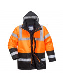 Parka HV Bicolore  couleur : Orange/Noir taille L - PORTWEST