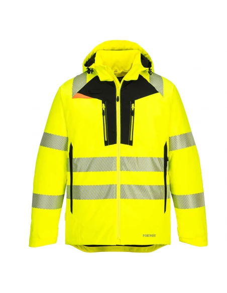 Parka HV DX4 couleur : Jaune/Noir taille XL - PORTWEST